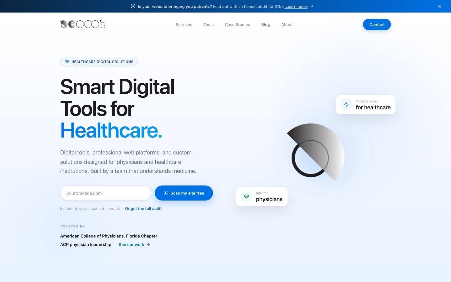 The DEOCAs LLC site on desktop